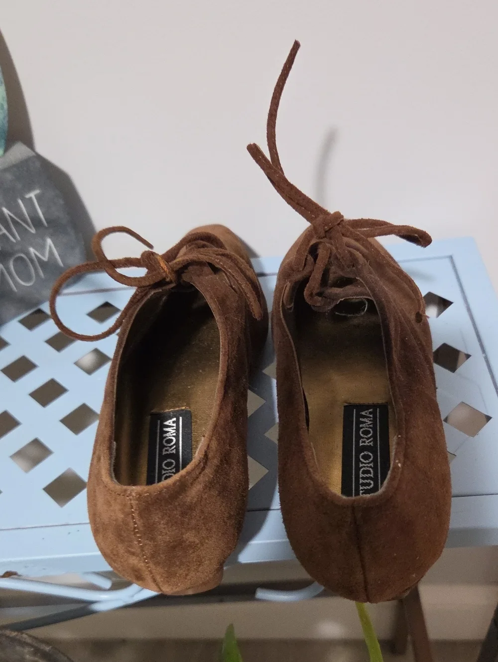 Studio Roma 6 Brown Suede Leather Ghillie Style Shoes